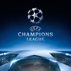 an image of a soccer stadium with the words'uea champions league'on it