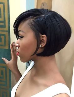 Black Hair Hairstyles, Bob Hairstyles For Black Women, Black Bob Hairstyles, Tan Skin Blonde Hair, Short Black Hair, Balayage Bob, Inverted Bob Hairstyles, Medium Bob Hairstyles, Layered Bob Hairstyles