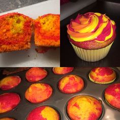 there are several different pictures of cupcakes and muffins