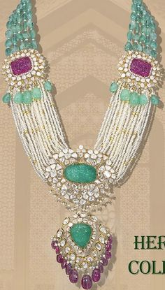 Indian Bridal Jewelry Sets, Choker Designs, Pearl Jewelry Design, Beautiful Gold Necklaces, Gold Necklace Indian Bridal Jewelry, Pearl Necklace Designs, Beads Mala