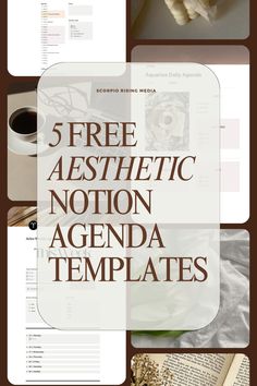 the top five free aesthetic motion agenda templates for your website or blog