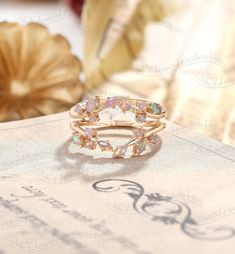 a close up of a ring on top of a piece of paper