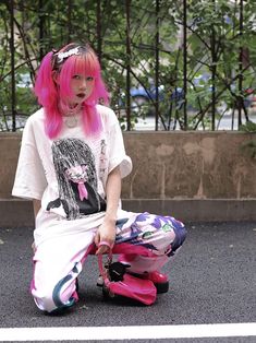 Attention: This price includes a T-shirt only, others are not included.   	 		 			Size 			S 			M 			L 		 		 			Bust 			68 			69 			71 		 		 			Full Length 			108 			112 			116 Character Print T-shirt For Spring Streetwear, Harajuku Style Tops With Funny Print For Spring, Harajuku Style Screen Print Tops For Spring, Harajuku Style Funny Print T-shirt For Spring, Spring Harajuku T-shirt With Funny Print, Kawaii T-shirt For Summer Streetwear, Kawaii Summer Streetwear T-shirt, Kawaii Summer T-shirt For Streetwear, Harajuku Style Cotton T-shirt