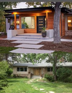 before and after pictures of a small house