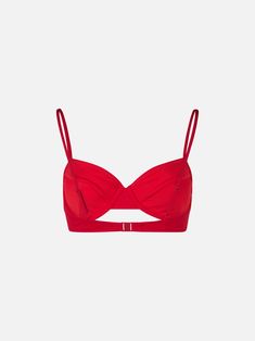 Dive into comfort and style with our Bea bralette underwired bikini. This elegant swimwear piece features a plain red color, perfect for a classic yet striking beach look. Designed with adjustable shoulder straps, it ensures a personalized fit for maximum comfort and support. Composition: 90% poliammide 10% elastan Red Nylon Swimwear With Adjustable Straps, Red Summer Bra, Red Swimwear With Removable Bra Pads For Pool, Summer Swimwear With Removable Cups For Swimming, Fitted Swimwear With Removable Cups For Summer, Underwire Swimwear With Removable Cups, Red Swimwear With Removable Bra Pads For Vacation, Red Nylon Swimwear With Built-in Bra, Red Padded Swimwear For Beach