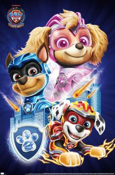 the paw patrol movie poster is shown