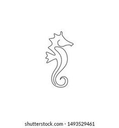 an image of a seahorse logo on a white background with the words shutterstock com