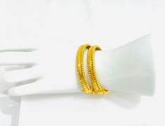 30.90-30.60 grams size Small - Medium Formal Gold Plated Stackable Bangle, Traditional Gold Bangle With Polished Finish, Heavy Yellow Gold Bracelets For Formal Occasions, Formal Thick Yellow Gold Bracelet, Elegant Gold-plated Bracelets, Elegant Heavy Gold-plated Bracelets, Bangles, Fine Jewelry, Gold