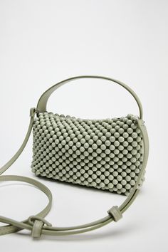 BEADED CROSSBODY BAG Chic Beaded Crossbody Shoulder Bag, Trendy Beaded Crossbody Shoulder Bag, Summer Crossbody Evening Bag, Zara Crossbody Shoulder Bag For Spring, Zara Shoulder Bag For Summer Evenings, Everyday Beaded Crossbody Shoulder Bag, Spring Evening Beaded Shoulder Bag, Zara Rectangular Shoulder Bag For Spring, Daily Use Beaded Crossbody Shoulder Bag