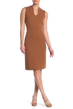 This U-neck sleeveless dress is the next addition to your wardrobe.Fit: this style fits true to size. U neck. Sleeveless. Zip closure at back. Woven construction. Approx. 40" length (size S). Imported Sheath Dresses Work, Sheath Dresses, Midi Sheath Dress, Sleeveless Sheath Dress, U Neck, Work Outfits, Nordstrom Dresses, Modest Fashion, Sheath Dress