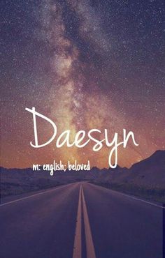 an image of the road that says daisyn english, below it is a sky filled with stars