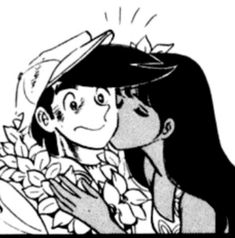 an image of a man kissing a woman with flowers in her lap and the caption reads, i love you so much