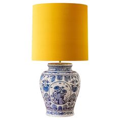 Standing impressively tall, 'Athalia' is not just a table lamp but a captivating piece of functional art that brings the rich history of Delftware into your living space. Lovingly handcrafted by Amitābha Studio in Amsterdam, this one-of-a-kind lamp is made from an authentic Delftware vase, circa 1705, created by the De Drie Posteleyne Astonne factory. The lamp was created without altering the original vase in any way, preserving its historical and artistic significance. This unique piece is part Dupion Silk, White Table Lamp, Antique Design, White Table, Wooden Crate, Functional Art, Delft, Table Lamp Lighting, Earthenware