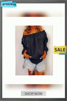 Women's Shirt Blouse Peasant Blouse Black White Gray Plain Off Shoulder Long Sleeve Holiday Casual Off Shoulder S Casual Off-shoulder Blouse For The Beach, Casual Black Off-shoulder Blouse, Casual Black Blouse For Vacation, Black Casual Blouse For Vacation, Black Long Sleeve Summer Blouse, Casual Long Sleeve Peasant Top, Casual Off-shoulder Peasant Top, Black Off-shoulder Top For Vacation, Gray Plain