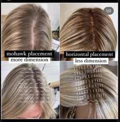 Highlights Foil Placement, Full Highlight Placement Diagram, Highlight Placement Foil, Hair Color Wheel, Hair Cut Guide, Color Correction Hair, Hair Contouring