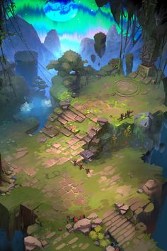 -- Share via Artstation iOS App, Artstation © 2016 Game Design Art, Game Art Environment, Game Level Design, Test Games, Environment Props, Arte 8 Bits, Rpg Map, Isometric Art, Landscape Concept