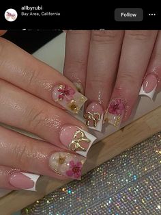 Short Nails Floral, Medium Box Nails, Tapered Square Vs Square Nails, Shorties Nails Fall, Short Nail Designs Floral, X Short Nails, Nail Overlay Designs, Short Square Gel X Nails, Cute Nails Square Short