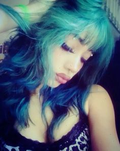 Y2k Hair, Teal Hair, Blue Y2k, Scene Hair, Dye My Hair