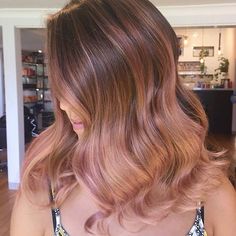 Brown Ombre Hair Color, Auburn Balayage, Hair Color Pink, Rose Hair