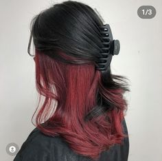 Red And Black, Hair Ideas, Red Hair, Black Hair, Hairstyles, Hair, Red, Black