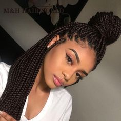 Cornrows Updo, Braids Styling, Jumbo Box Braids, Box Braids Hairstyles For Black Women