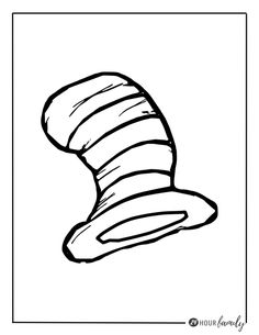 the cat in the hat coloring page