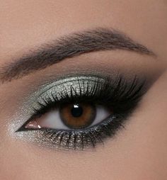 Glam Eye Makeup, Evening Eye Makeup, Shimmer Eye Makeup, Glitter Makeup Looks, Makeup Looks For Green Eyes, Magical Makeup, Makijaż Smokey Eye, Makeup Eye Looks, O Love