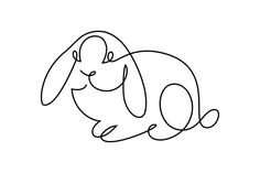 a line drawing of a rabbit