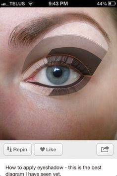 Eye Makeup Diagram, Makeup Diagram, Apply Eyeshadow, Makeup Tips For Older Women, Hooded Eye Makeup, Makijaż Smokey Eye, How To Apply Eyeshadow, Makeup Tricks, Hooded Eyes