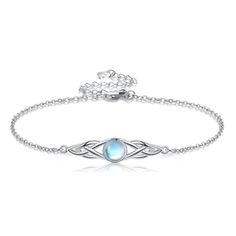 PRICES MAY VARY. ❤DESIGN DEAL❤ -- Dainty moonstone bracelet use celtic knot elements.This bracelet is very beautiful and charming in itself. Fits for Any Occasion as Daily Wearing Home and Office, Gifts for Mother Daughter Friend. ❤Material❤ -- 925 Sterling Silver with Moonstone, Hypoallergenic, Especially for those with sensitive skin. ❤SIZE❤ -- Celtic Knot Size:24*6mm（0.94*0.23inch）, Chain Length :17.8cm+5cm(7inch+2inch)adjustable chain , Package : Gift Box. ❤PACKET❤ -- Comes with the charm gift box, Perfect Gifts for yourself, mom, wife，daughter, granddaughter, sister, friends , wife ,business partner, on Birthday , Christmas, Thanksgiving Day, Mother's Day, Anniversary Day,Graduation Gifts. ❤MONEY BACK GUARANTEE❤ -- If there are any problems with the purchase, please contact us, we wil Moonstone Jewelry Bracelet Novica, Sterling Silver Moonstone Bracelet Gift, Handmade Moonstone Sterling Silver Bracelet Gift, Elegant Adjustable Sterling Silver Moonstone Bracelet, Bohemian Silver Moonstone Bracelets, Bracelet Knot, Mustard Seed Jewelry, Goddess Outfit, Celtic Bracelet