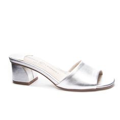 High Heels | Chinese Laundry Sleek Metallic Heels With 4-inch Heel, Modern Metallic Heels With 4-inch Heel, Spring Silver Heels With 4-inch Heel, Silver Leather Slip-on Heels, Luxury Metallic Sandals With 4-inch Heel, Classy Shoes, Wide Width Shoes, Girls Sandals