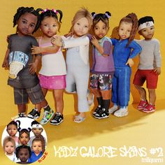 a group of children standing next to each other in front of a yellow background with the caption body guard stars