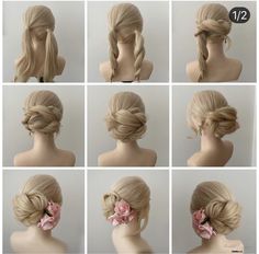 Side Updo Tutorial Easy, Hair Up Tutorial Step By Step, Step By Step Updos, Fancy Updo, Bridesmaid Hair Tutorial, Sanggul Modern, Hairstyles Indian, Beautiful Braided Hair, Bridesmaid Hair Half Up