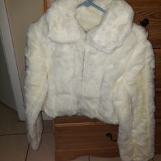 Brand New Without Tags Victoria's Secret Moda International Faux Fur Coat, 3 Hook Closure, Off White / Ivory, Size Medium, Measures 19 Inches From Armpit To Armpit, Under Armpit To Bottom Of Sleeve Is About 17 1 / 2 Inches, From Top Of Arm Seam To Bottom Of Sleeve Is About 25 Inches, Purchased And Never Worn. White Long Sleeve Fur Coat For Spring, White Long Sleeve Spring Fur Coat, Fitted White Fur Coat For Spring, White Long Sleeve Outerwear With Faux Fur Trim, Chic White Faux Fur Outerwear, White Faux Fur Outerwear For Spring, Faux Fur Coat, Fur Coat, Faux Fur