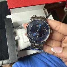 Please Feel Free To Ask Any Questions. Elegant Blue Analog Watch, Formal Blue Watch With Metal Dial, Timeless Blue Watches For Formal Occasions, Timeless Blue Watch Accessories, Mens Fashion Watches, Men's Watch, Fashion Watches, Accessories Watches, Blue Man