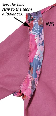 how to sew the collar on a pink shirt