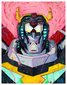 "Legendary Defender" by Rich Pellegrino Voltron Costume, Voltron Poster, Vld Fanart, Transformers Poster, Acryla Gouache, Voltron Force, Robotech Macross, Voltron Fanart