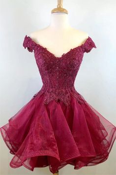 Prom Dresses,Burgundy tulle lace short prom dress, burgundy Prom Dress Short Lace, Burgundy Homecoming Dress, Lace Prom Dresses, Mini Homecoming Dresses, Tulle Homecoming Dress, Short Homecoming Dress, Burgundy Lace, Short Cocktail Dress