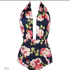 Super Cute Swimsuit Floral Plus 2x Backless Swimsuit Websites, Fba Amazon, Retro One Piece, Swimsuit For Body Type, Swimsuit High Waisted, Backless Swimsuit, Black Bathing Suits, Floral Swimsuit, Swimsuits High Waisted