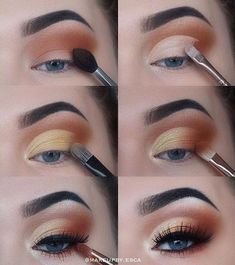 Step By Step Eye Makeup, Make Up Guide, Teknik Makeup, Eye Makeup Guide, Cut Crease Eye Makeup, Shadow Ideas, Cut Crease Eye, Mekap Mata, Alat Makeup