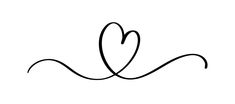 a black and white line drawing of a heart