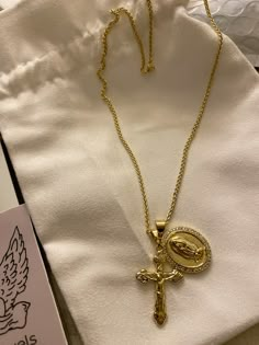 Code: Nai 10% off Catholic Gold Jewelry, Gold And Silver Jewelry, Beautiful Gold Necklaces, Gold Cross Necklace, Silver Jewels