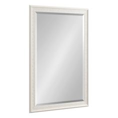 PRICES MAY VARY. With an outside frame size of 28.5 x 40.5 inches, the shape and size of the Kate and Laurel Alysia Mirror is perfect to put over a dresser or any piece of furniture you want to enhance. It fits nicely over a vanity too with plenty of reflection space as the mirror surface is 23.5 inches x 35.5 inches An artistic display on its own, this mirror is a beautiful part of any home decorating scheme. The classic design of the white-washed foil frame adorns an inset beveled mirror that White Vanity Mirror, Rectangle Wall Mirror, Off White Walls, White Wall Mirrors, Vanity Mirrors, Mirror Surface, Decorative Frame, Light And Space, Romantic Look