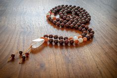 Joy and Devotion Mala Holistic Hand-strung Mala For Meditation, Spiritual Mala With 108 Beads For Blessing, Holistic Mala For Meditation Festivals, Hand-strung Spiritual Mala For Meditation, Spiritual Hand-strung Mala For Meditation, Spiritual 108 Beads Mala For Yoga, Spiritual Mala With Round Beads For Yoga, Bohemian Hand Wrapped Mala For Meditation, Spiritual Mala For Yoga With Round Beads