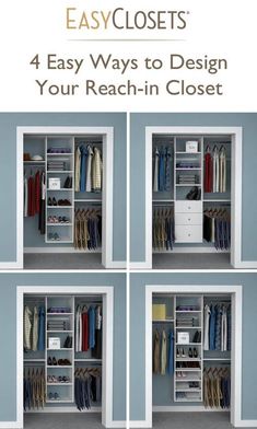 the closet is open and ready to be used by someone in their home or office