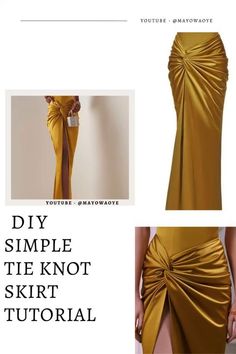 A detailed tutorial on how to cut and sew a twist knot skirt step by step… #patternmaking #sewingproject Twist Knot Skirt Pattern, Tie A Skirt Knot, Pattern For Skirt Sewing, Twisted Skirt Pattern, Skirt Made Out Of Ties, Twisted Dress Pattern, Knot Skirt Pattern, Twist Skirt Pattern, Draping Skirt Pattern