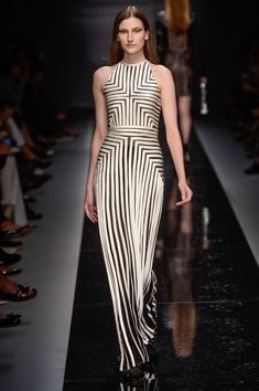 Stripped Outfit, Sao Paulo Fashion, Geometric Fashion, فستان سهرة, Black And White Dress, Black N White Dress, Op Art, Fashion Details, Couture Fashion