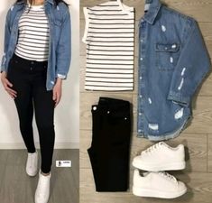 Causal Party Outfits, Outfits Con Jeans Y Tenis, Causal Outfits For Women, Comfortable Teacher Outfits, Casual College Outfits, Clothes And Shoes, Casual Day Outfits, Elegante Casual, Stylish Work Outfits