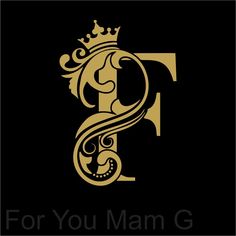 the letter f for you man g with a crown on top