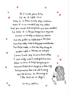 a drawing of a woman's face and handwritten poem